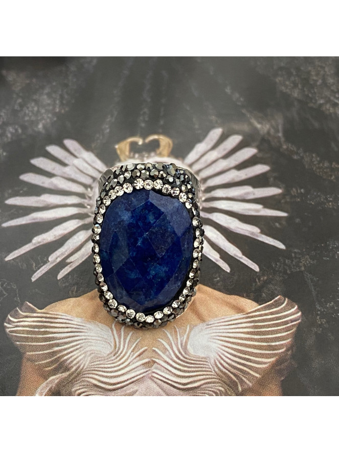 BAGUE DREAM ARGENT BLUE