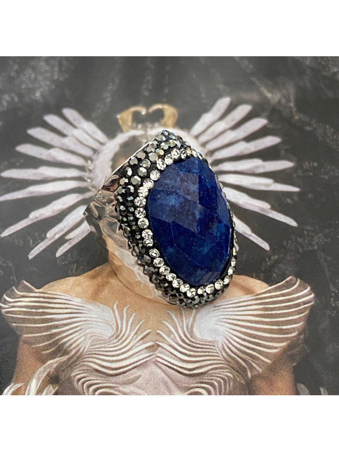 BAGUE DREAM ARGENT BLUE