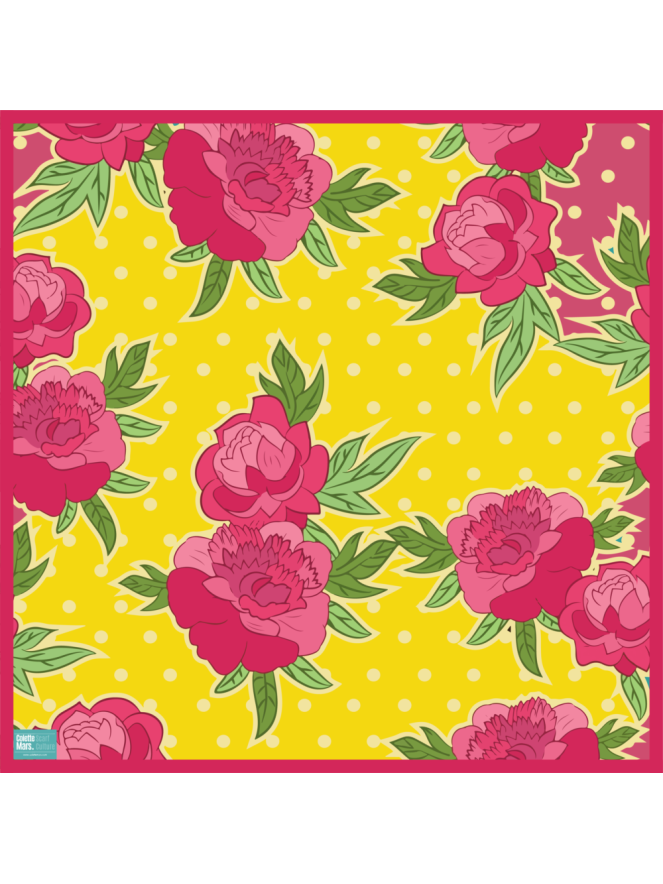 FOULARD VINTAGE ROSES