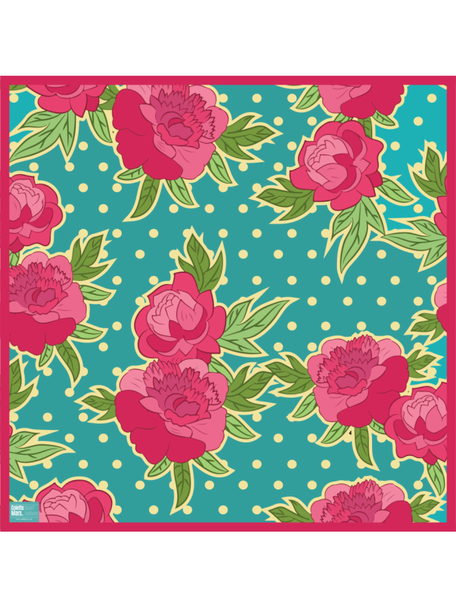 FOULARD VINTAGE ROSES