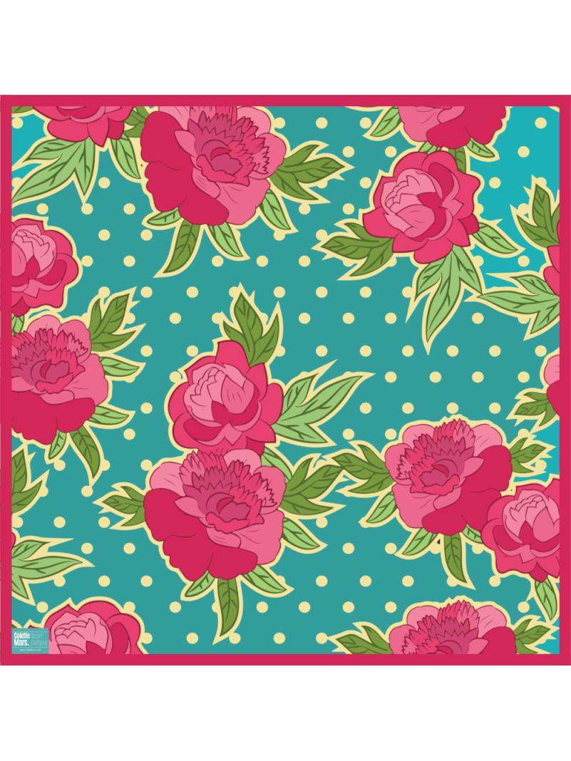 FOULARD VINTAGE ROSES