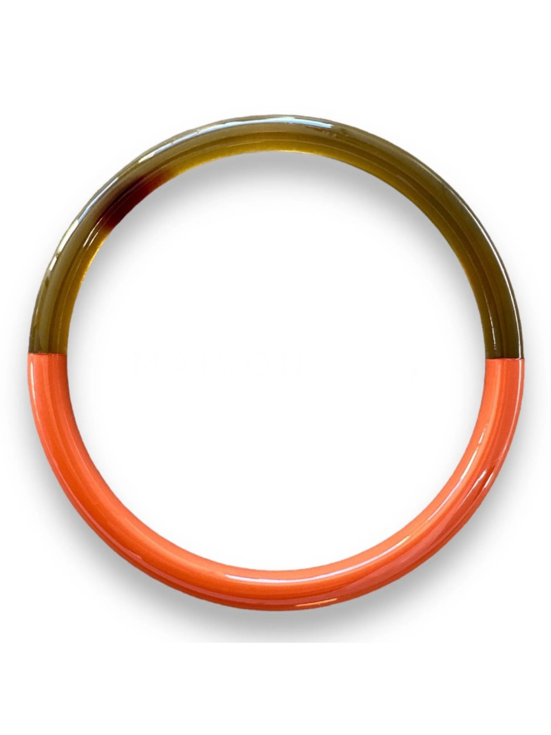 BRACELET JONC CORNE ORANGE DARK