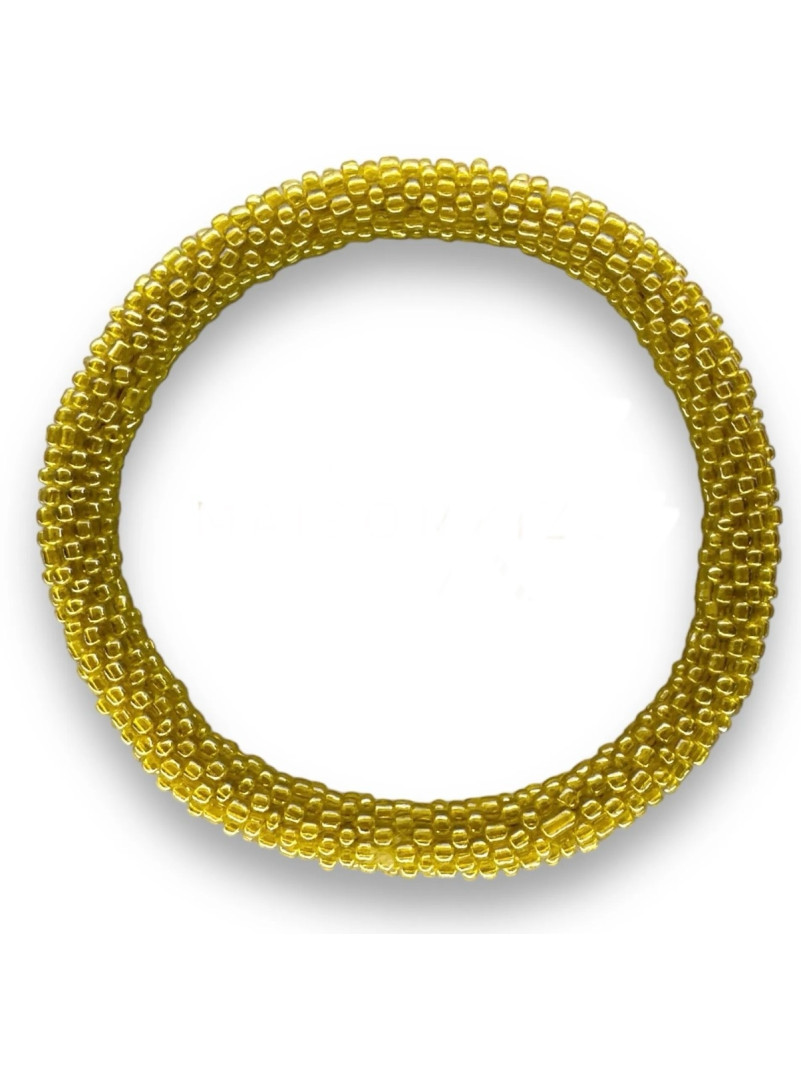 BRACELET NÉPALAIS JAUNE SHINNY A75