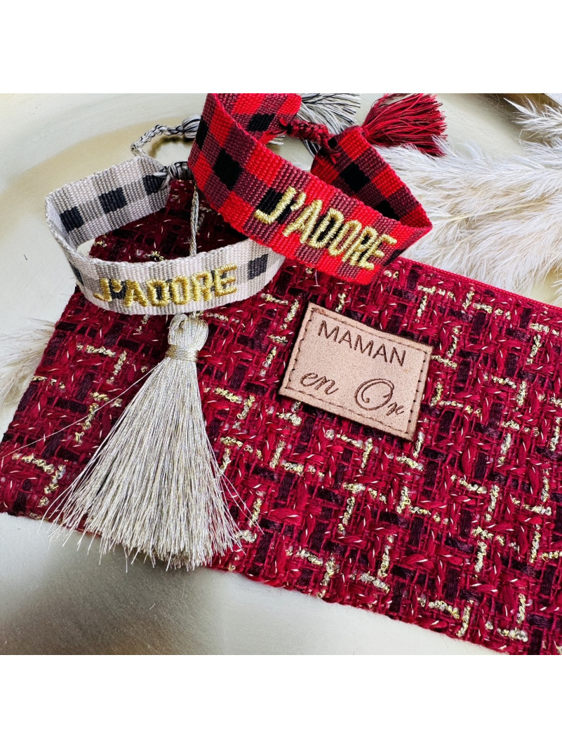 BRACELET JADORE VICHY ROUGE