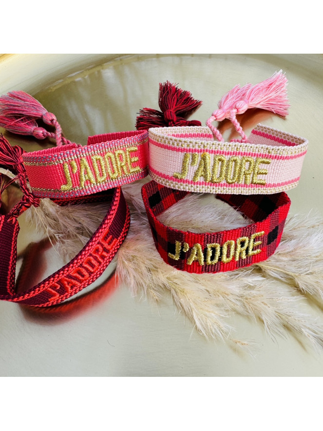 BRACELET JADORE VICHY ROUGE