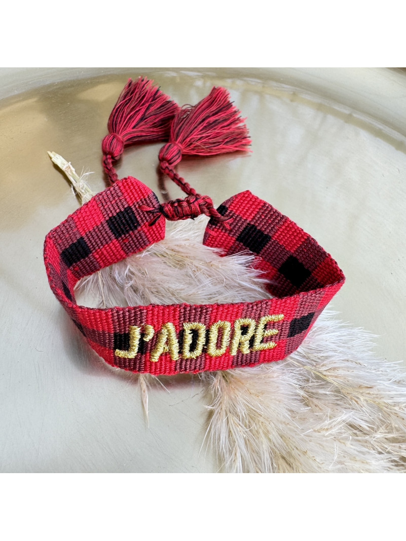 BRACELET JADORE VICHY ROUGE