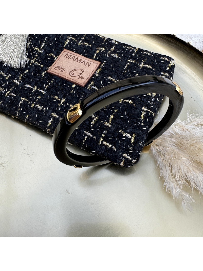 BRACELET JONC YSELINE NOIR