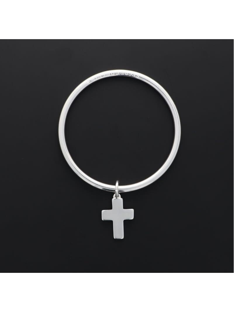 BRACELET SECRET DE CUIR JONC CROIX