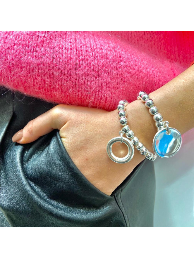 BRACELET SECRET DE CUIR BOULES BOUÉE 843