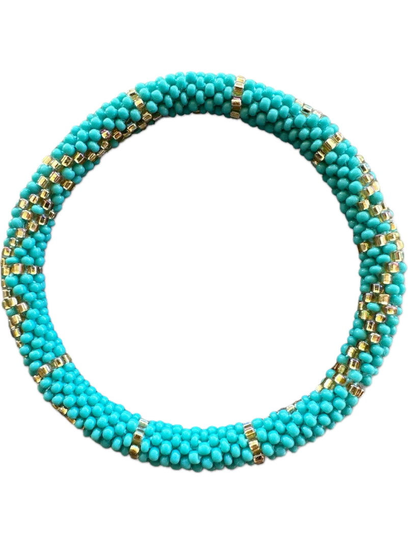 BRACELET NÉPALAIS TURQUOISE OR