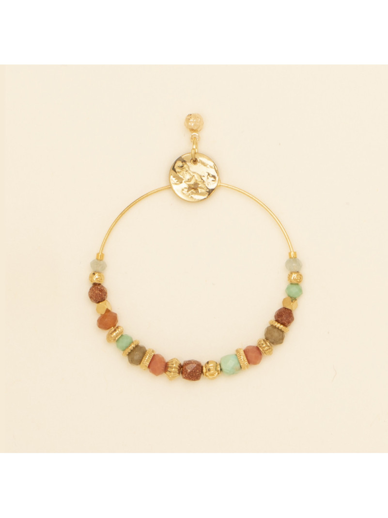 BOUCLES D'OREILLES BY GARANCE BOYE TERRACOTTA TURQUOISE