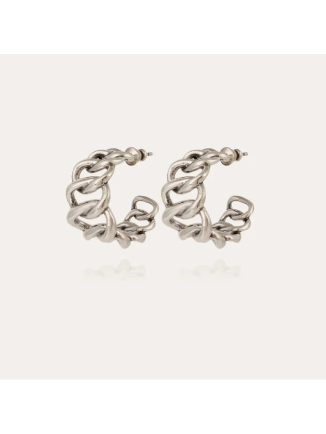Boucles d'oreilles Gas BRONX argenté