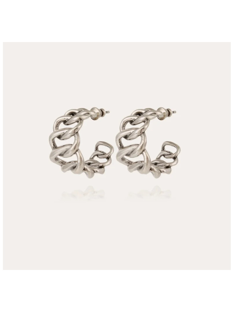 Boucles d'oreilles Gas BRONX argenté