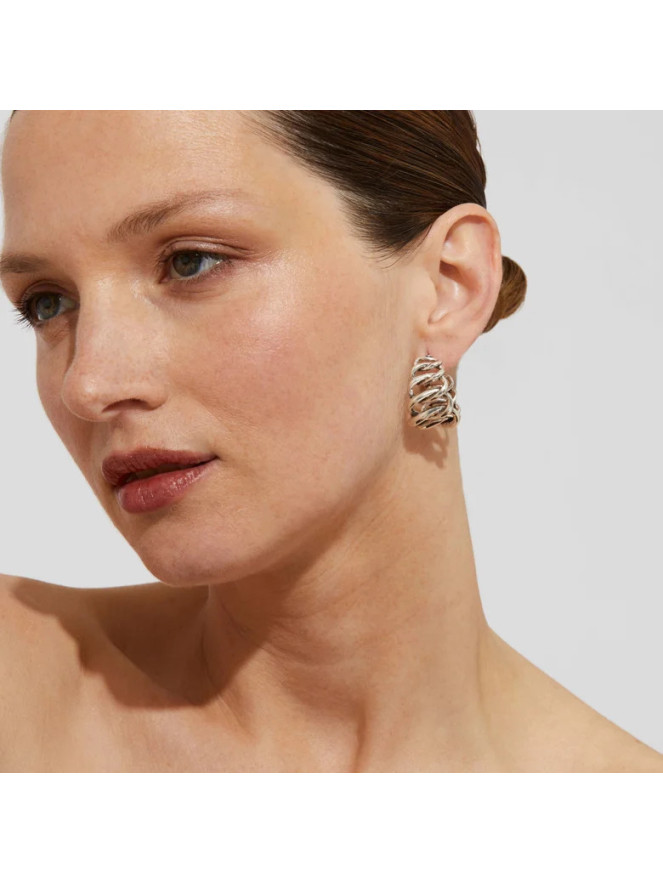 Boucles d'oreilles Gas BRONX argenté