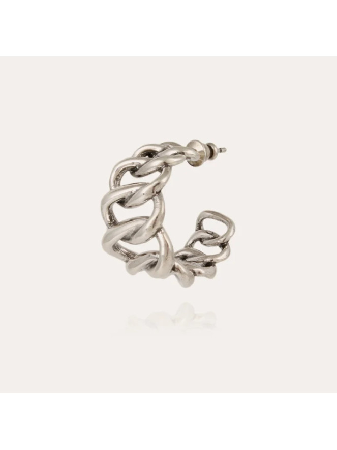 Boucles d'oreilles Gas BRONX argenté