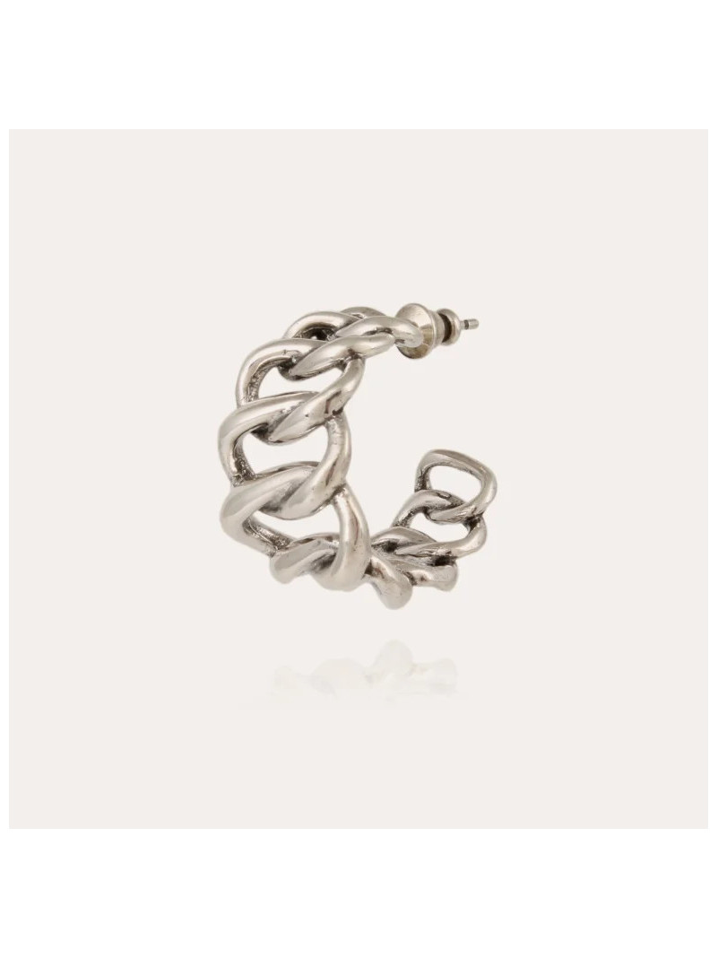 Boucles d'oreilles Gas BRONX argenté