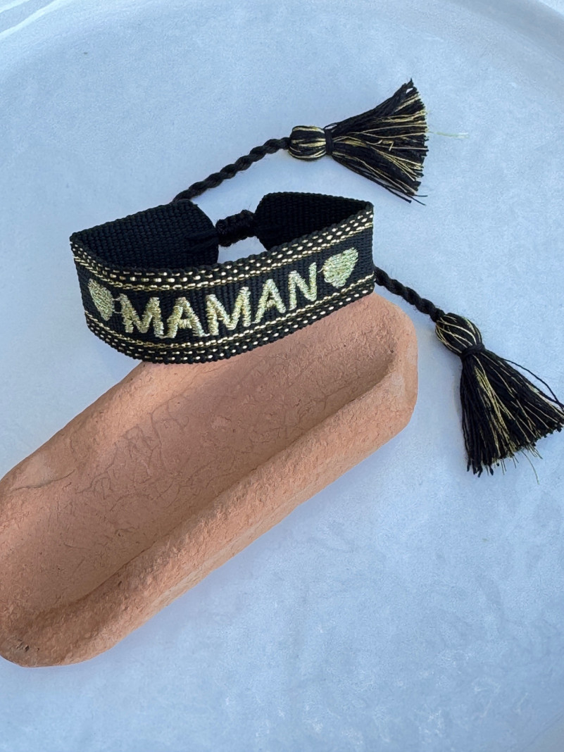 BRACELET MAMAN BLACK GOLD