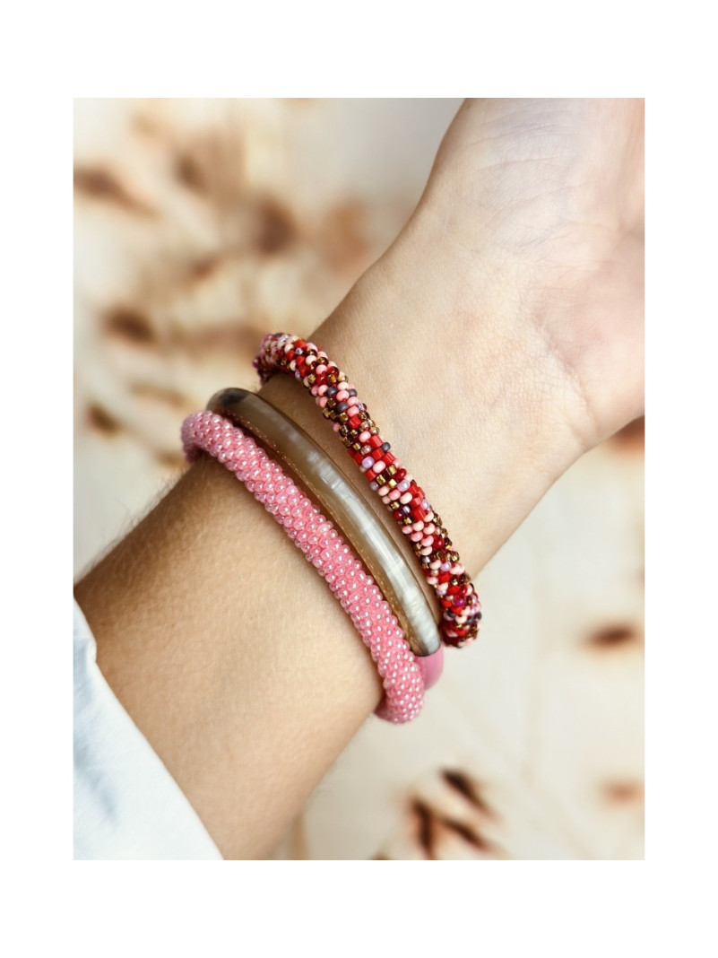 Bracelet NÉPALAIS ROSE R21