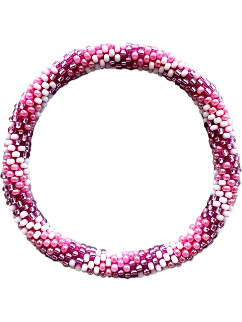 Bracelet NÉPALAIS VIOLET ROSE R13