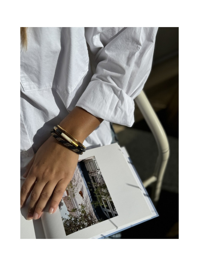 Bracelet JONC CORNE MULTI NOIR
