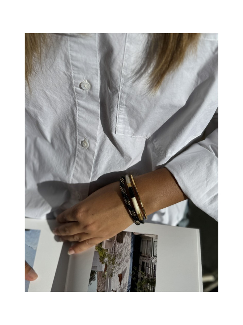 Bracelet JONC CORNE MULTI NOIR