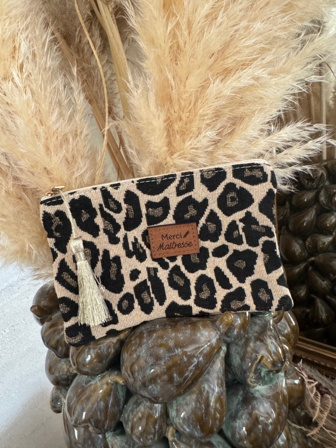 Pochette LÉOPARD MERCI MAITRESSE
