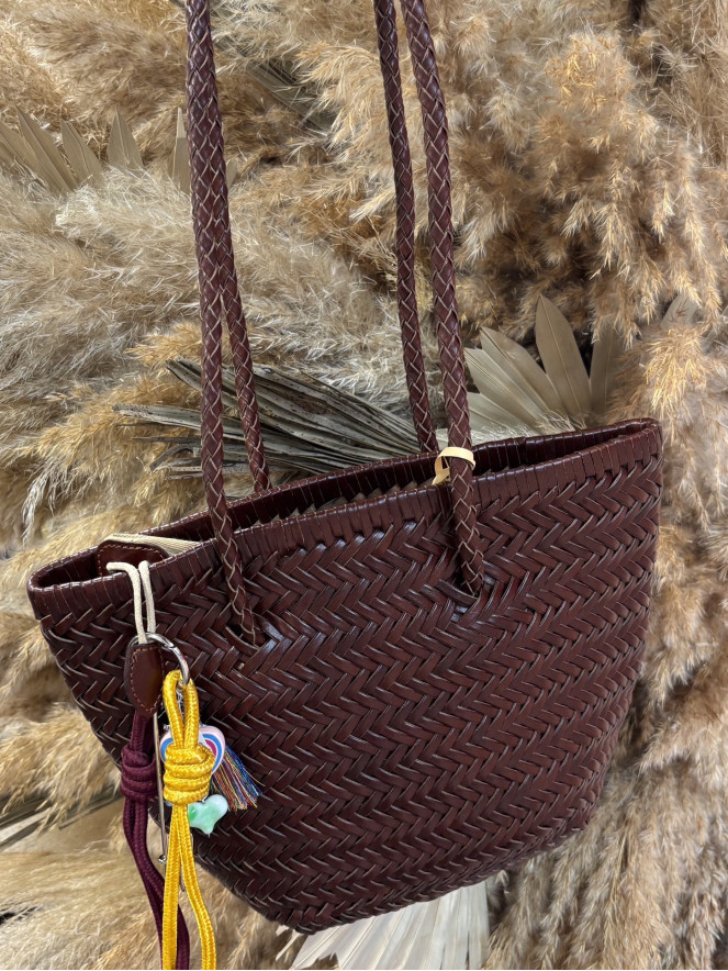 Sac en cuir TRESSY DARK BROWN