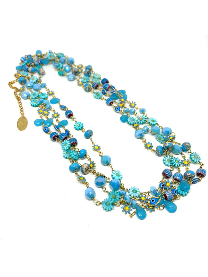 Sautoir Hypnochic FLORA TURQUOISE