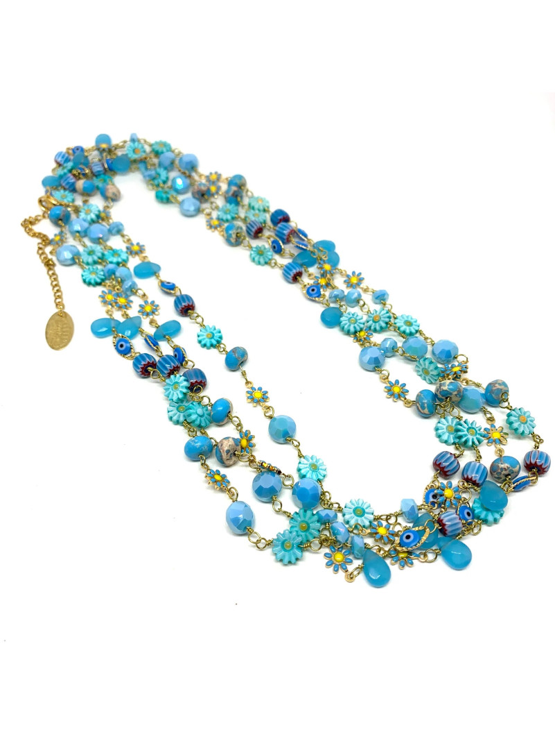 Sautoir Hypnochic FLORA TURQUOISE