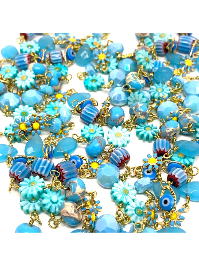 Sautoir Hypnochic FLORA TURQUOISE