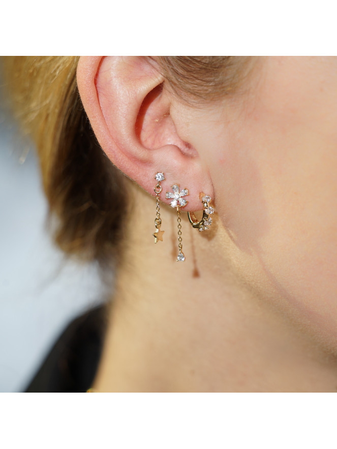 Boucles d'oreilles CRISTAL FLOWER