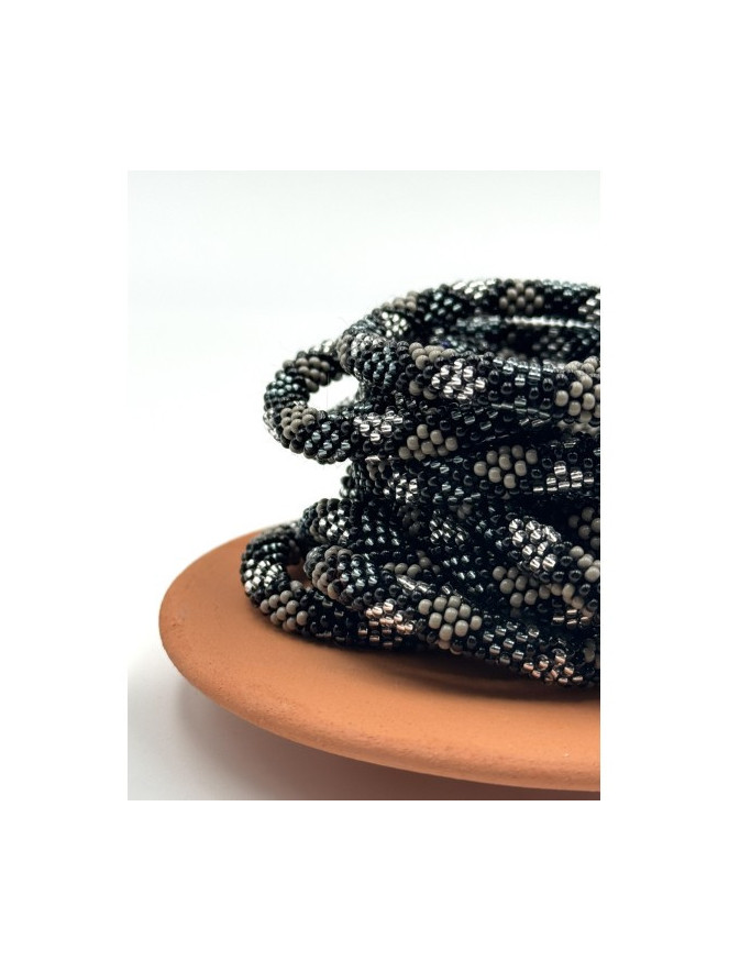 Bracelet Népalais GRIS NOIR N13