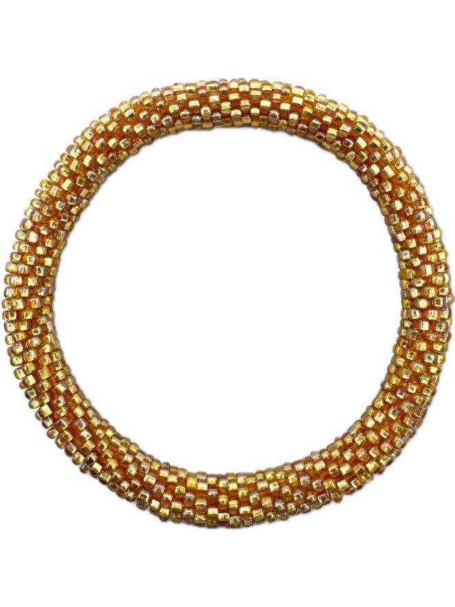 BRACELET NÉPALAIS BEIGE DORÉ A87