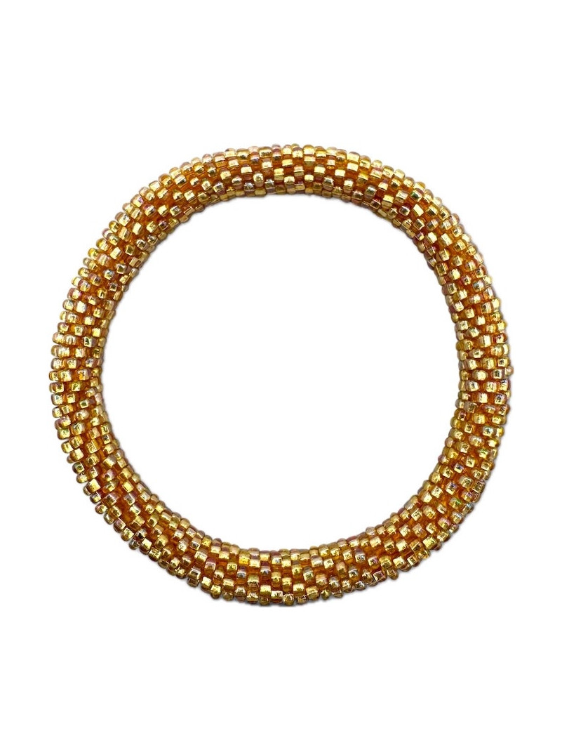 BRACELET NÉPALAIS BEIGE DORÉ A87