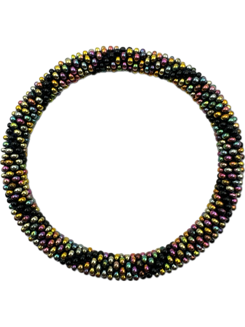 BRACELET NÉPALAIS NOIR MULTI B01