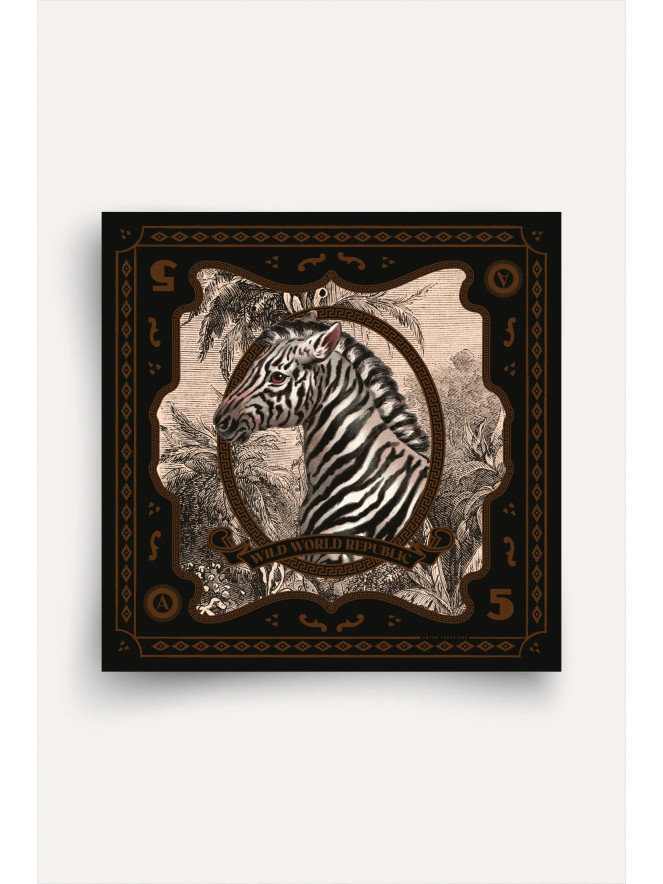 Foulard carré soie ANTAN ZEBRA 70