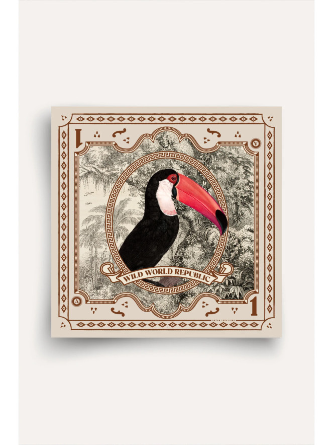 Foulard carré soir ANTAN TOUCAN 70