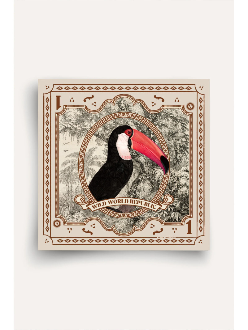 Foulard carré soir ANTAN TOUCAN 70