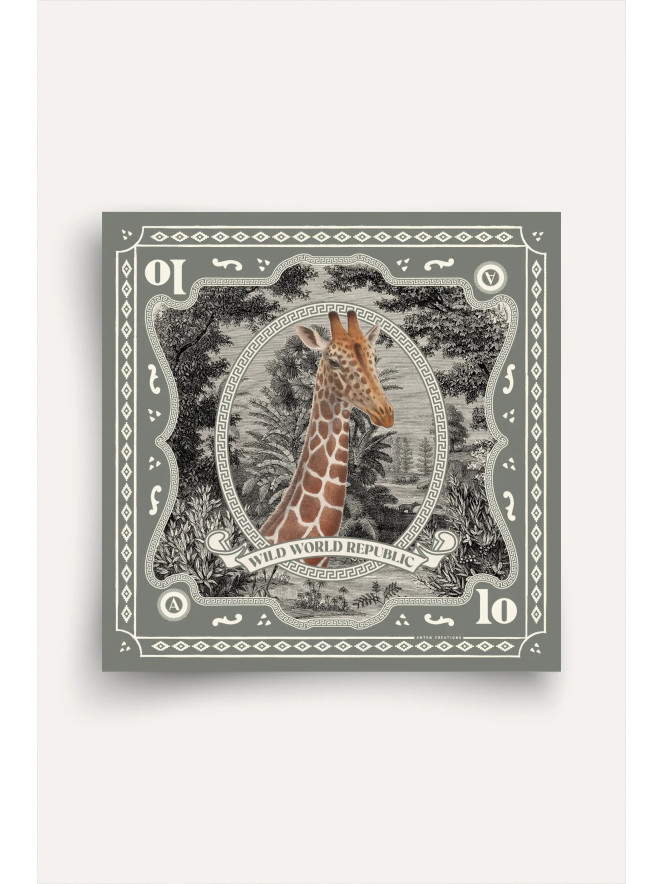 Foulard carré soie ANTAN GIRAFE 70