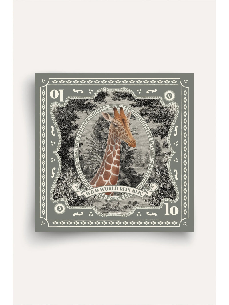 Foulard carré soie ANTAN GIRAFE 70