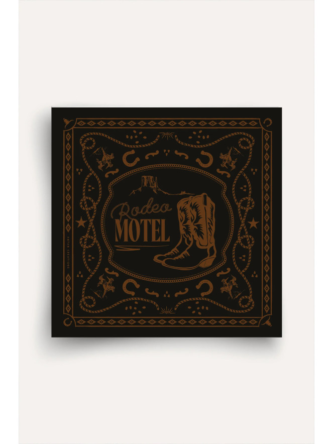 Foulard carré laine ANTAN RODEO MOTEL BLACK 100
