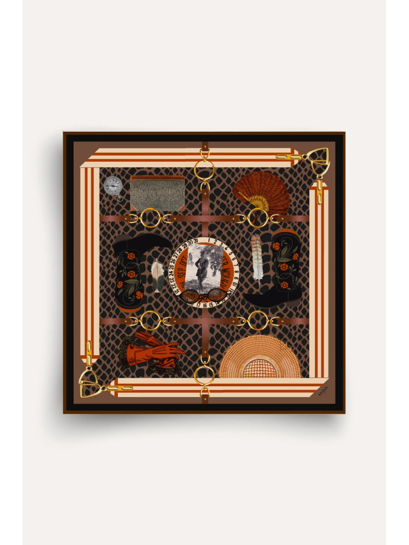 Foulard carré soie ANTAN THE JUNGLE GEAR 70