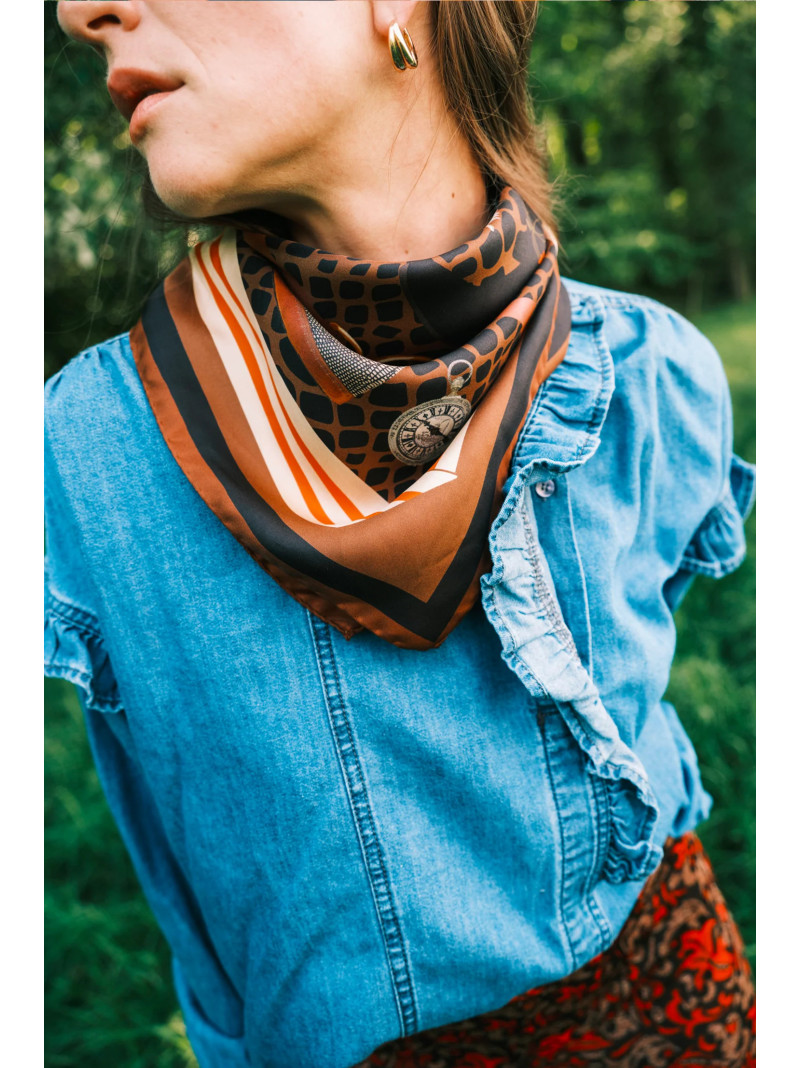 Foulard carré soie ANTAN THE JUNGLE GEAR 70