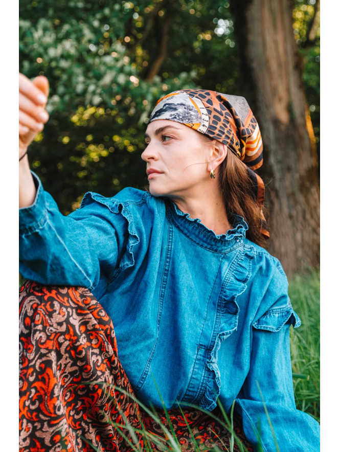 Foulard carré soie ANTAN THE JUNGLE GEAR 70