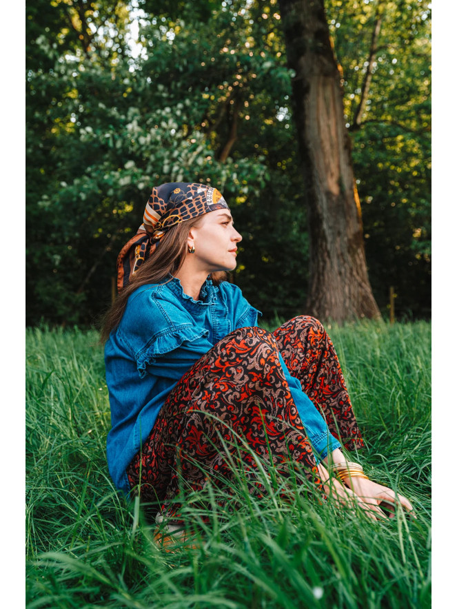 Foulard carré soie ANTAN THE JUNGLE GEAR 70