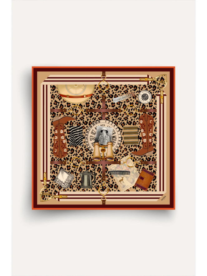 Foulard carré soie ANTAN THE SAFARI GIRL GEAR 70