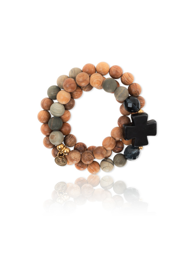 Bracelet Madamirma KARMA CROIX NOIRE