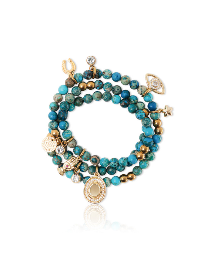 Bracelet Madamirma TRIPLE ARIZONA BLUE