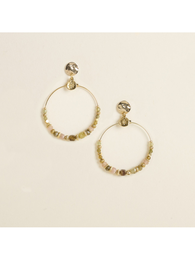 Boucles d'oreilles  By Garance BOYE VERT CLAIR