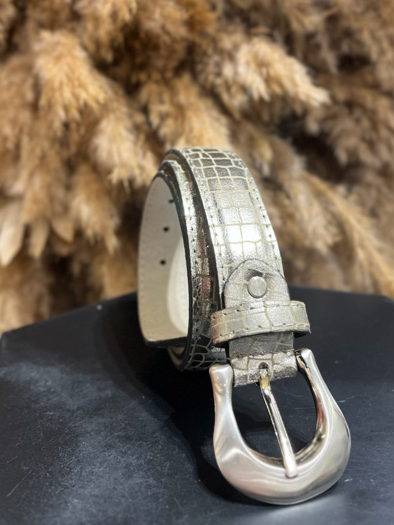 Ceinture Charlay Stone MORGANE CROCO LEMON